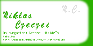miklos czeczei business card